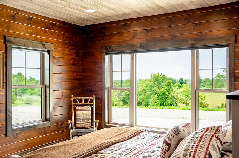 comfortable room with energy efficient windows