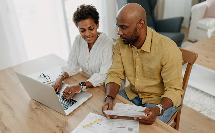 Couple Paying Bills
